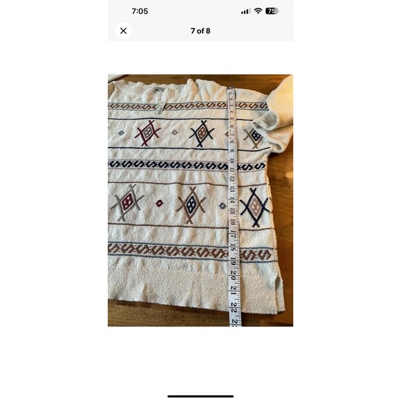 Madewell Womans Embroidered Reseda Pullover Sweater in Eggshell Size Lg NEW/Tags - Picture 7 of 8